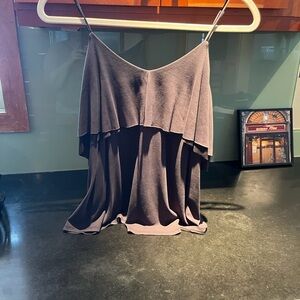 Elegant Black Layered Women's Top